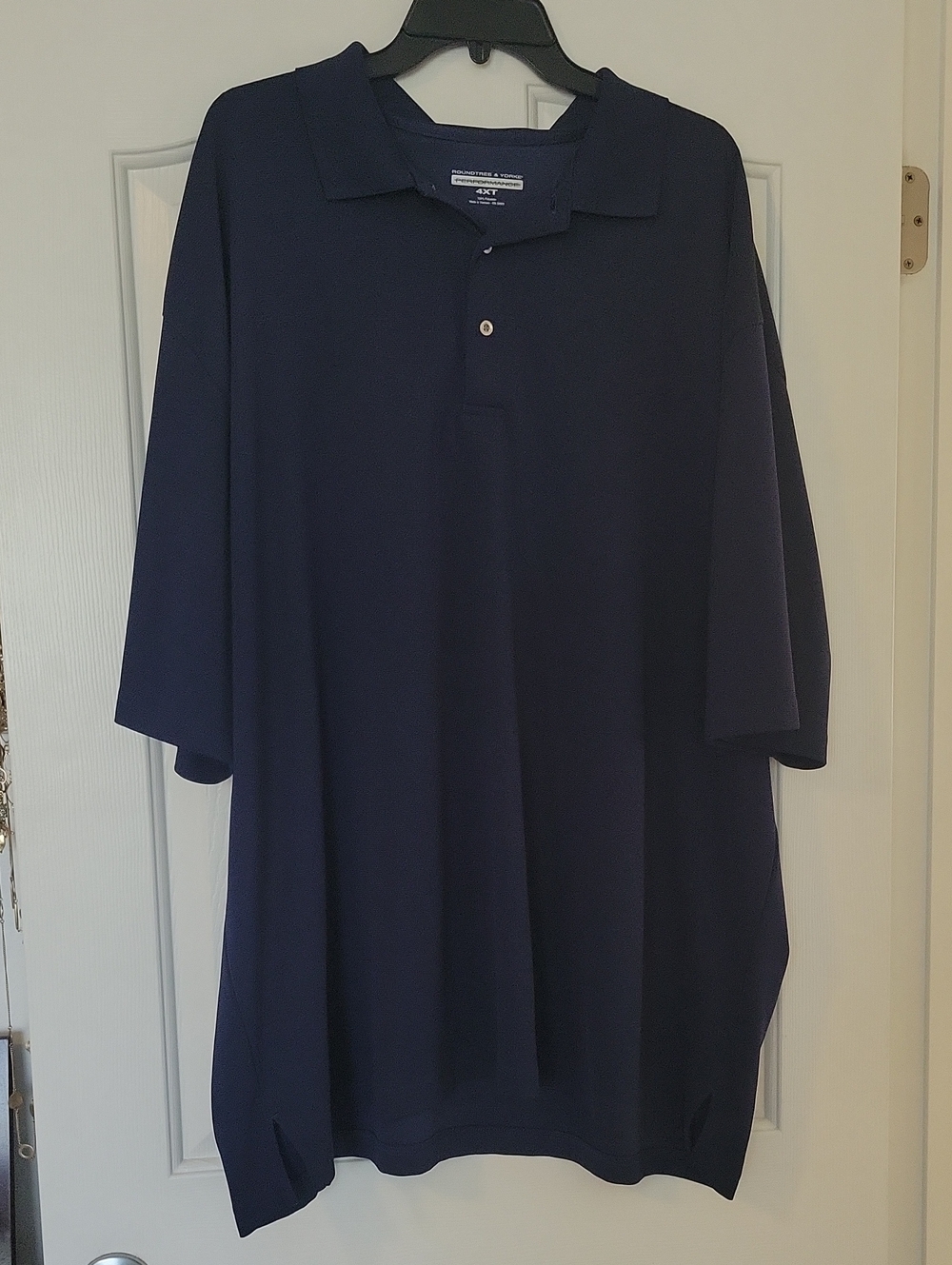 Roundtree & Yorke Men's Navy Performance Polo Shirt